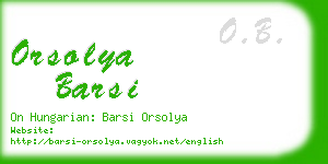 orsolya barsi business card